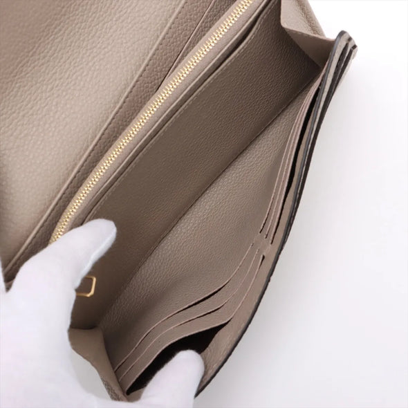 Louis Vuitton Tourterelle Bicolor Monogram Empreinte Leather Sarah Wallet [Clearance Sale]
