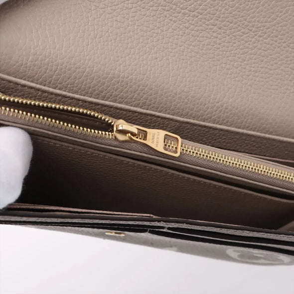 Louis Vuitton Tourterelle Bicolor Monogram Empreinte Leather Sarah Wallet [Clearance Sale]