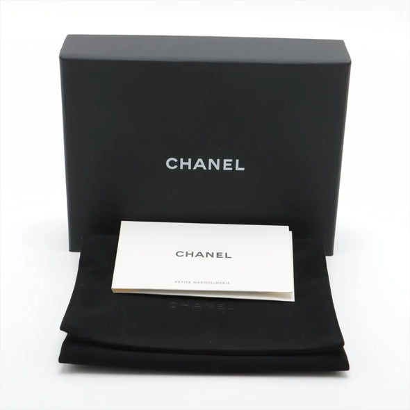 Black Nappa Lambskin Leather Compact Wallet