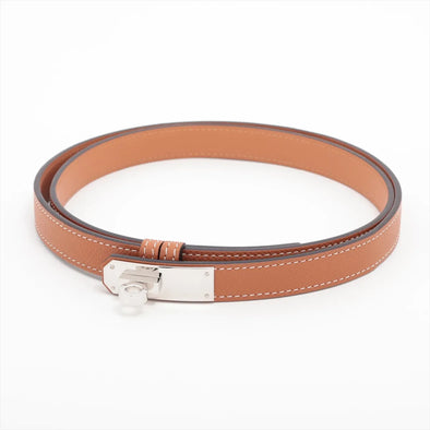 Hermes Brown Leather Kelly 18 (2024) Belt [Clearance Sale]