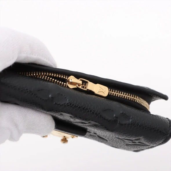 Louis Vuitton Noir Monogram Empreinte Leather Metis Compact Wallet [Clearance Sale]