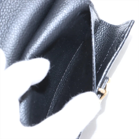 Louis Vuitton Noir Monogram Empreinte Leather Metis Compact Wallet [Clearance Sale]