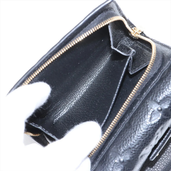 Louis Vuitton Noir Monogram Empreinte Leather Metis Compact Wallet [Clearance Sale]