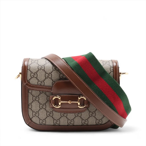Gucci GG Supreme Gucci Horsebit 1955 Small Shoulder Bag [Clearance Sale]