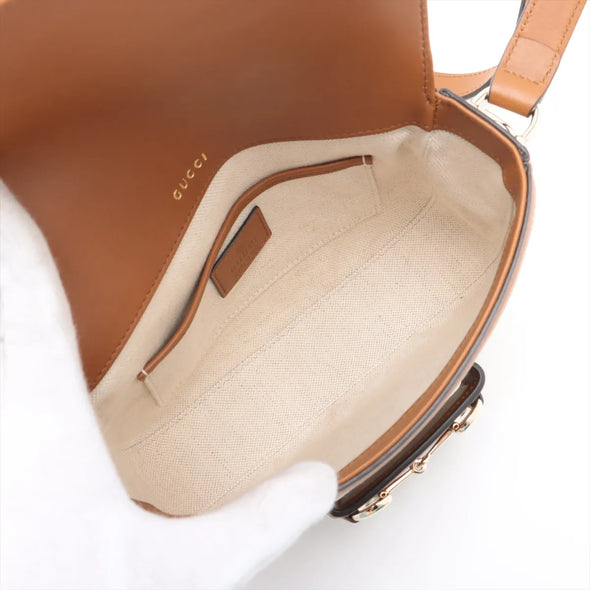 Gucci GG Monogram Coated Canvas Gucci Horsebit 1955 Soft Small Shoulder Bag [Clearance Sale]