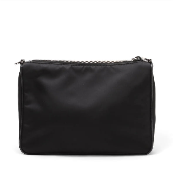 Prada Black Re-Nylon and Saffiano Leather Shoulder Bag [Clearance Sale]