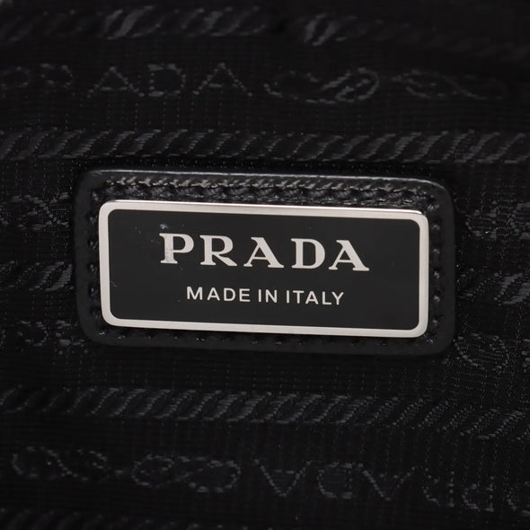 Prada Black Re-Nylon and Saffiano Leather Shoulder Bag [Clearance Sale]