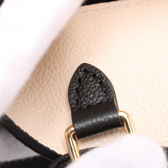 Louis Vuitton Black Beige Bicolor Monogram Empreinte Leather Petit Palais [Clearance Sale]