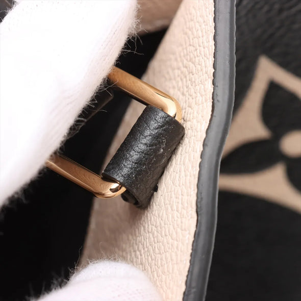 Louis Vuitton Black Beige Bicolor Monogram Empreinte Leather Petit Palais [Clearance Sale]