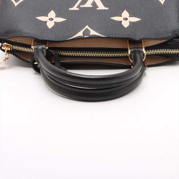 Louis Vuitton Black Beige Bicolor Monogram Empreinte Leather Petit Palais [Clearance Sale]