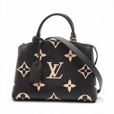 Louis Vuitton Black Beige Bicolor Monogram Empreinte Leather Petit Palais [Clearance Sale]