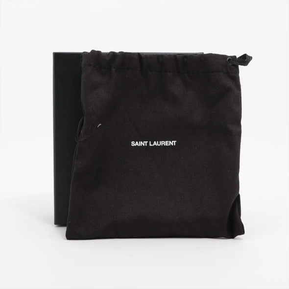 Saint Laurent Black Matelasse Grained Leather Compact Wallet [Clearance Sale]