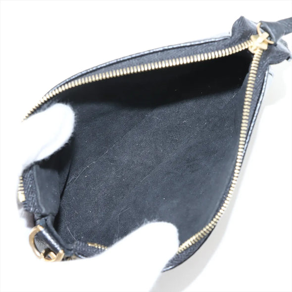 Louis Vuitton Black Beige Bicolor Monogram Empreinte Leather Mini Pochette Accessories [Clearance Sale]