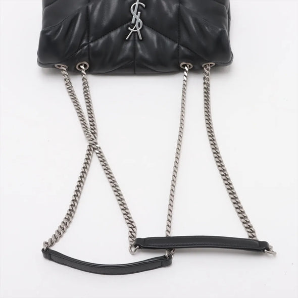 Saint Laurent Black Lambskin Leather Toy Puffer [Clearance Sale]