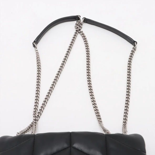 Saint Laurent Black Lambskin Leather Toy Puffer [Clearance Sale]