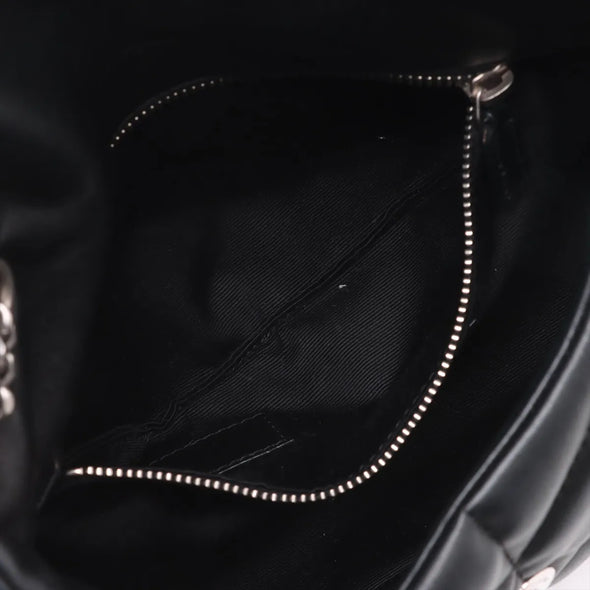 Saint Laurent Black Lambskin Leather Toy Puffer [Clearance Sale]