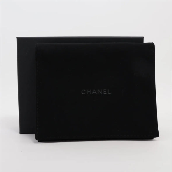 Chanel Black Nappa Lambskin Compact Wallet [Clearance Sale]