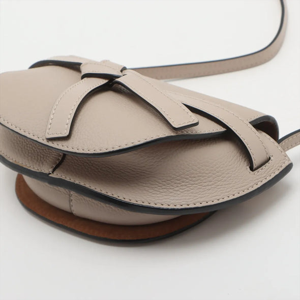 Loewe Beige Calfskin Leather Mini Gate Bag [Clearance Sale]