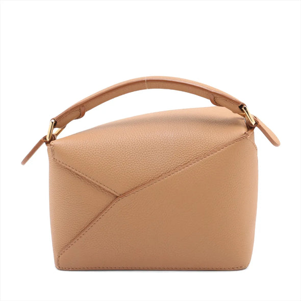 Loewe Brown Leather Mini Puzzle Bag [Clearance Sale]