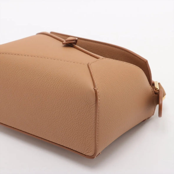 Loewe Brown Leather Mini Puzzle Bag [Clearance Sale]