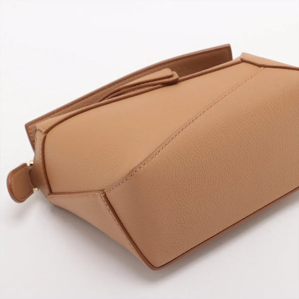 Loewe Brown Leather Mini Puzzle Bag [Clearance Sale]