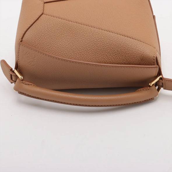 Loewe Brown Leather Mini Puzzle Bag [Clearance Sale]