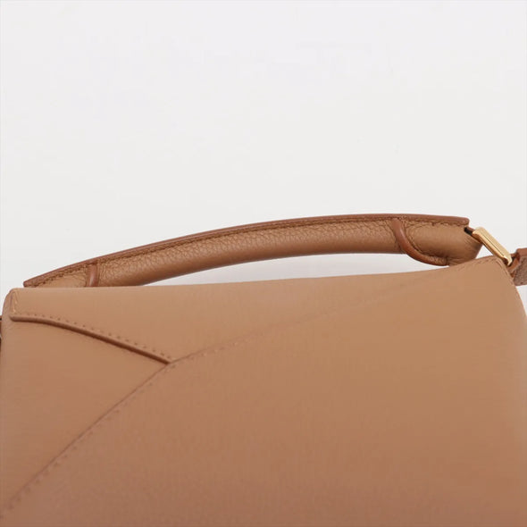 Loewe Brown Leather Mini Puzzle Bag [Clearance Sale]