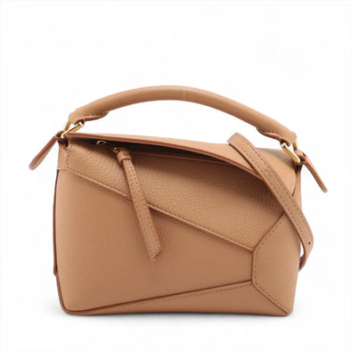 Loewe Brown Leather Mini Puzzle Bag [Clearance Sale]