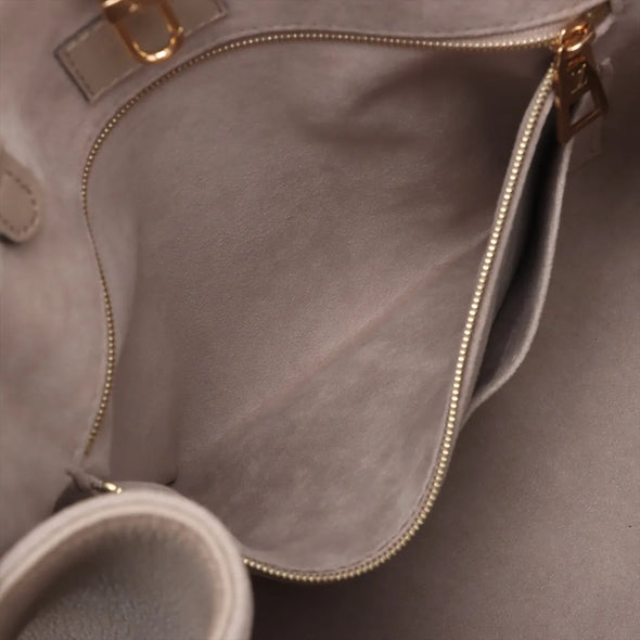 Louis Vuitton Tourterelle Bicolor Monogram Empreinte Leather OnTheGo MM [Clearance Sale]