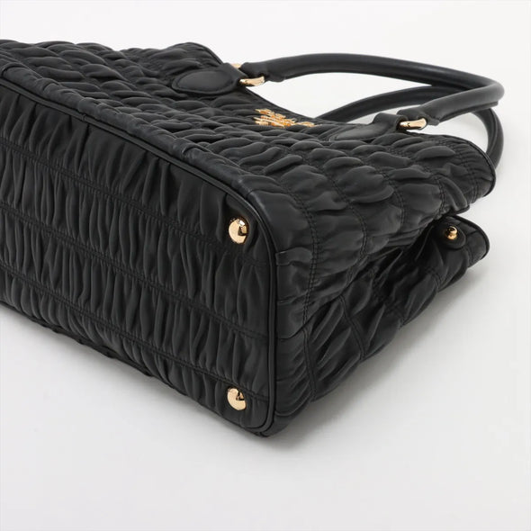 Prada Black Nappa Gaufre Leather Shopping Bag [Clearance Sale]