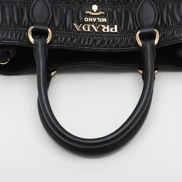 Prada Black Nappa Gaufre Leather Shopping Bag [Clearance Sale]