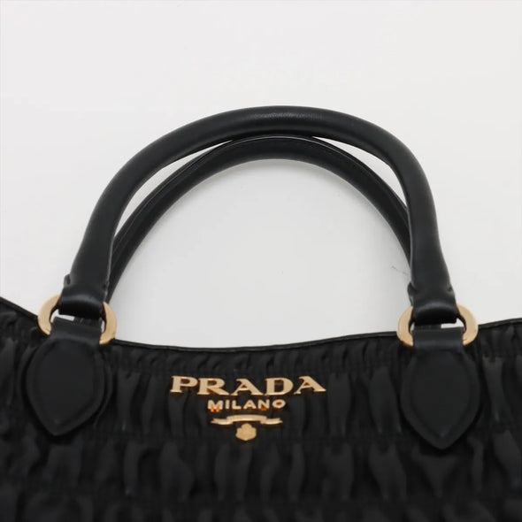 Prada Black Nappa Gaufre Leather Shopping Bag [Clearance Sale]