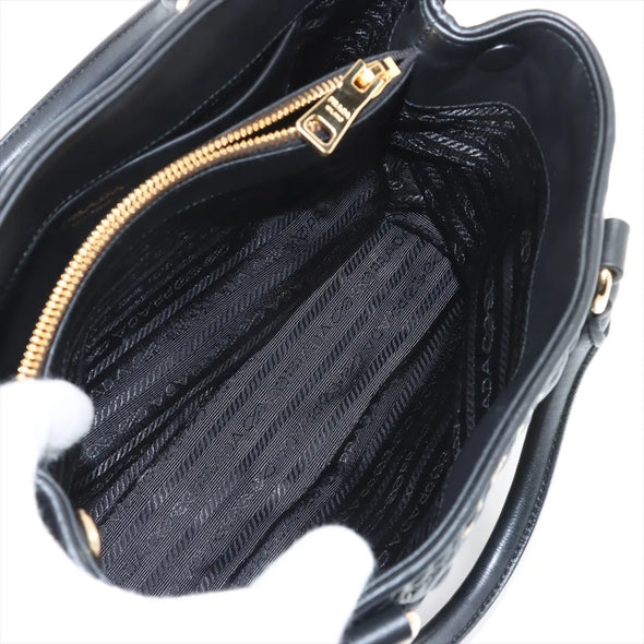 Prada Black Nappa Gaufre Leather Shopping Bag [Clearance Sale]