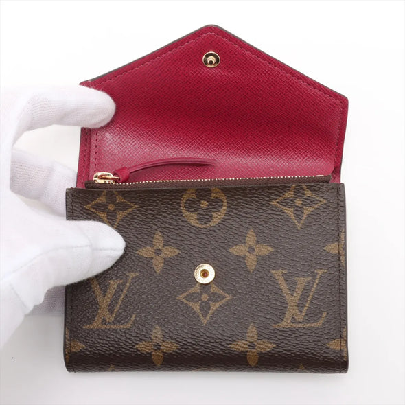 Fuchsia Monogram Canvas Victorine Wallet