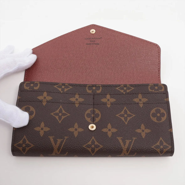 Brown Monogram Canvas Sarah Wallet