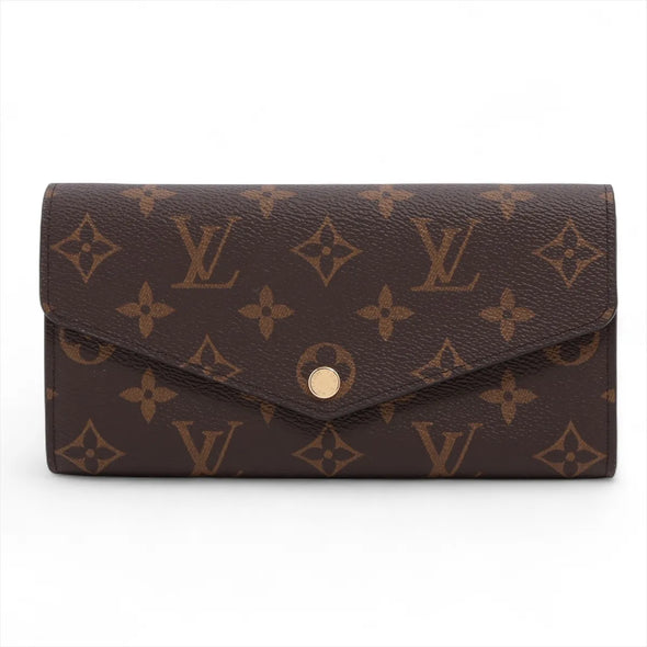 Brown Monogram Canvas Sarah Wallet