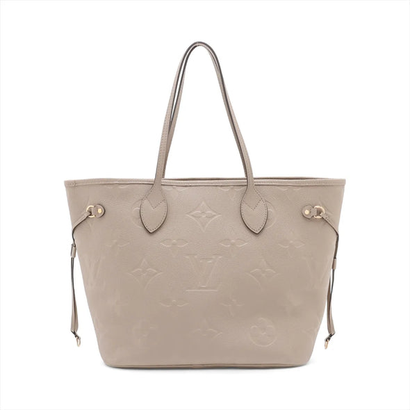 Louis Vuitton Beige Monogram Empreinte Leather Neverfull MM [Clearance Sale]