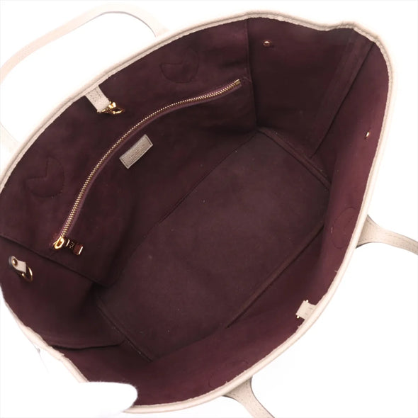 Louis Vuitton Beige Monogram Empreinte Leather Neverfull MM [Clearance Sale]