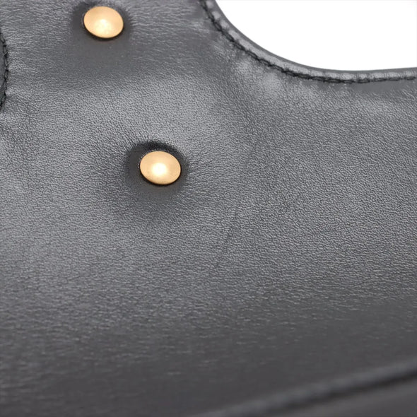 Gucci Black Leather GG Marmont Medium Shoulder Bag [Clearance Sale]
