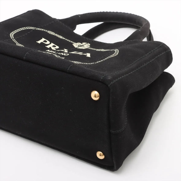 Prada Black Canapa Canvas Tote Bag [Clearance Sale]