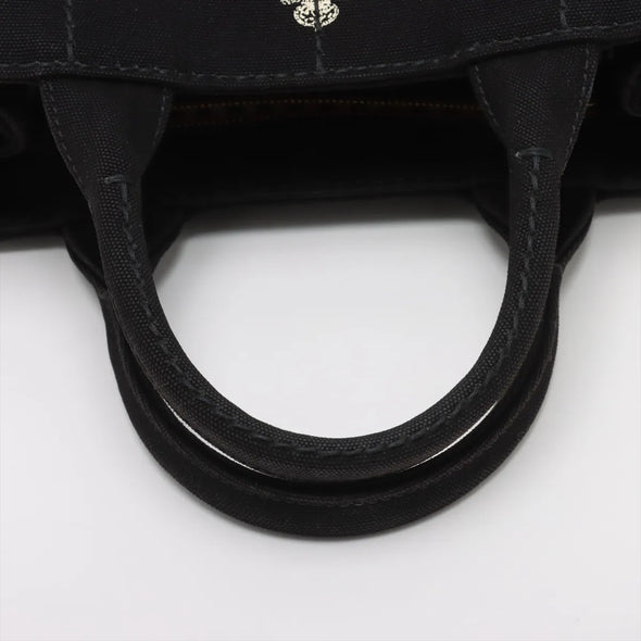 Prada Black Canapa Canvas Tote Bag [Clearance Sale]