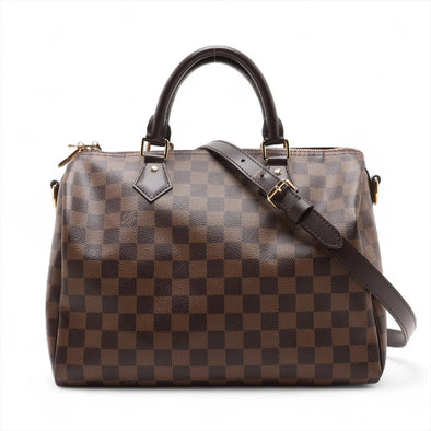 Louis Vuitton Damier Ebene Canvas Speedy 30 Bandouliere [Clearance Sale]
