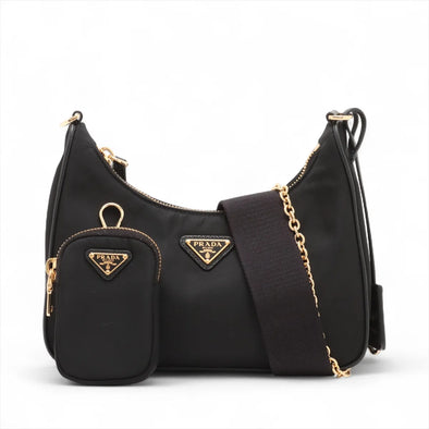Prada Black Re-Edition 2005 Re-Nylon Shoulder Bag [Clearance Sale]