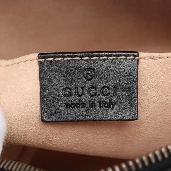 Gucci Black Leather GG Marmont Small Shoulder Bag [Clearance Sale]