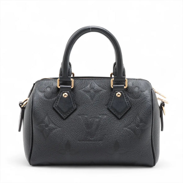 Louis Vuitton Noir Monogram Empreinte Leather Speedy 20  [Clearance Sale]