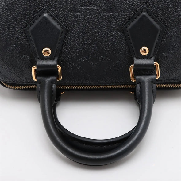 Louis Vuitton Noir Monogram Empreinte Leather Speedy 20  [Clearance Sale]