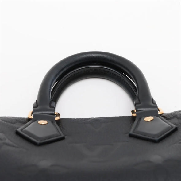 Louis Vuitton Noir Monogram Empreinte Leather Speedy 20  [Clearance Sale]