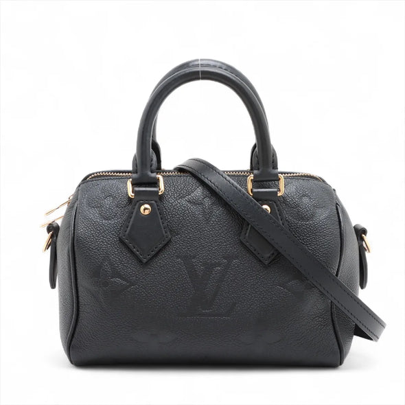 Louis Vuitton Noir Monogram Empreinte Leather Speedy 20  [Clearance Sale]
