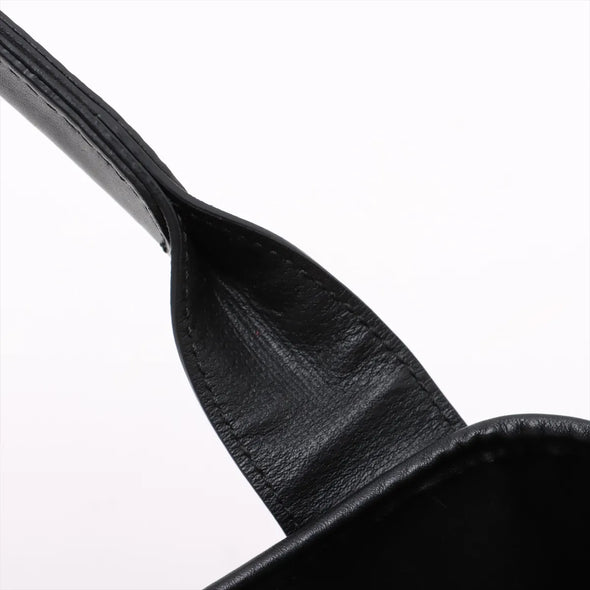 Balenciaga Black Leather Small Navy Cabas [Clearance Sale]