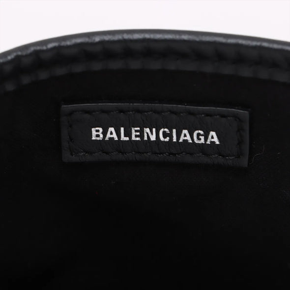 Balenciaga Black Leather Small Navy Cabas [Clearance Sale]